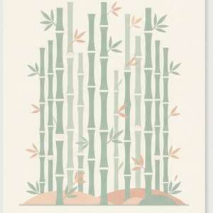 A bamboo grove — Minimalist Poster