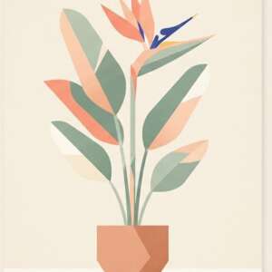 A bird of paradise plant — Minimalist Poster