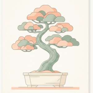 A bonsai pine — Minimalist Poster