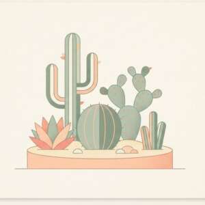 A cactus garden — Minimalist Poster