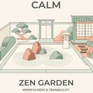 A calm zen garden — Minimalist Poster