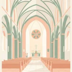 A cathedral interior — Minimalist Poster