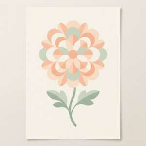 A chrysanthemum — Minimalist Poster