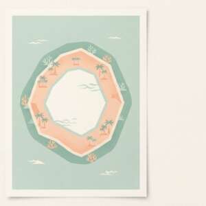 A coral atoll — Minimalist Poster