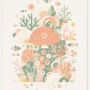 A coral reef — Minimalist Poster