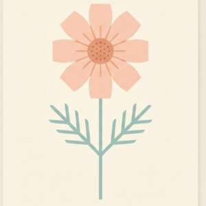A cosmos flower — Minimalist Poster