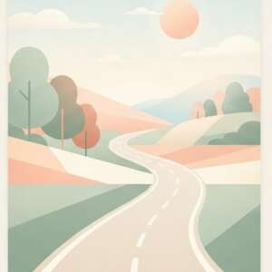 A countryside road — Minimalist Poster