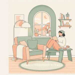 A cozy reading nook — Minimalist Poster