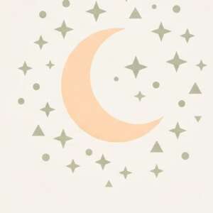 A crescent moon and stars — Minimalist Poster