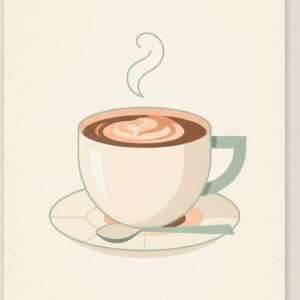 A cup of coffee — Minimalist Poster