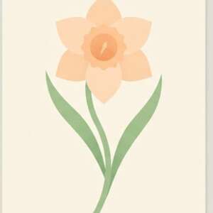 A daffodil — Minimalist Poster