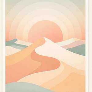 A desert dune at sunset — Minimalist Poster