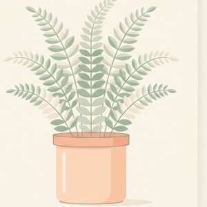 A fern in a pot — Minimalist Poster