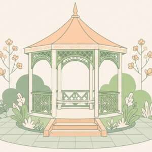 A garden gazebo — Minimalist Poster