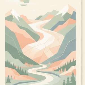A glacier valley — Minimalist Poster
