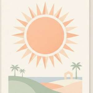 A hot summer sun — Minimalist Poster