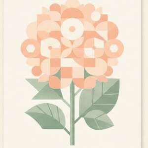 A hydrangea — Minimalist Poster