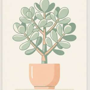 A jade plant — Minimalist Poster
