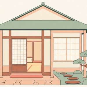 A japanese tea house — Minimalist Poster