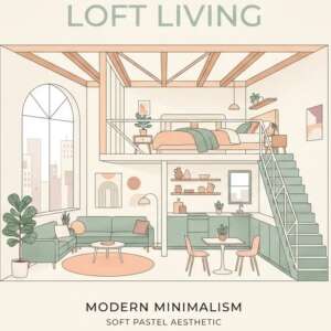 A loft apartment — Minimalist Poster