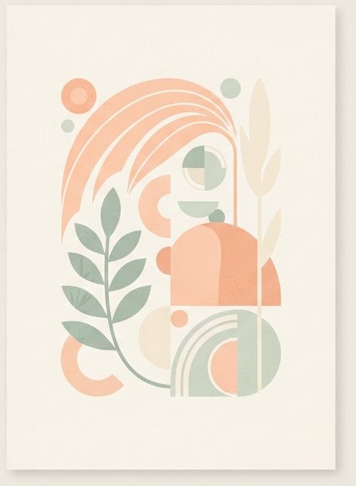 A minimal landscape shapes — Minimalist Poster