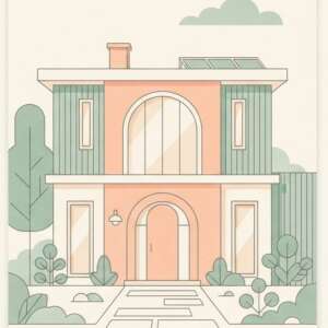 A modern facade — Minimalist Poster