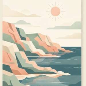 A rocky coastline — Minimalist Poster