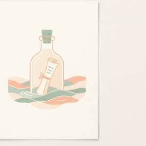 A sailboat on waves — Minimalist Poster