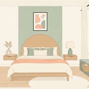 A scandinavian bedroom — Minimalist Poster