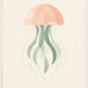 A sea turtle swimming — Minimalist Poster