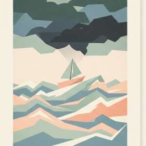 A stormy sea — Minimalist Poster