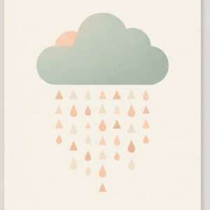A sun behind clouds — Minimalist Poster
