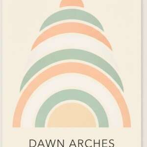A sunrise arch pattern — Minimalist Poster