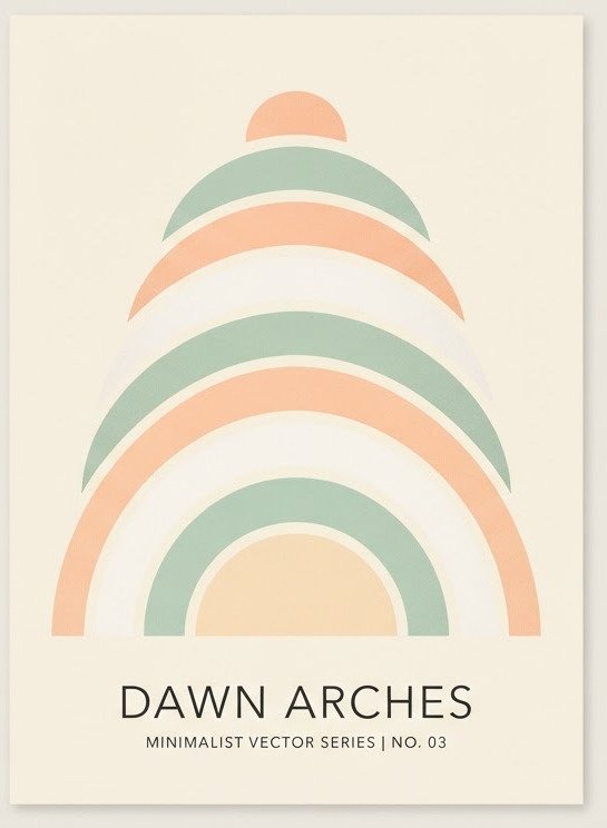 A sunrise arch pattern — Minimalist Poster