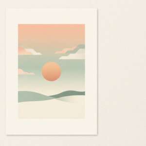A sunset gradient sky — Minimalist Poster
