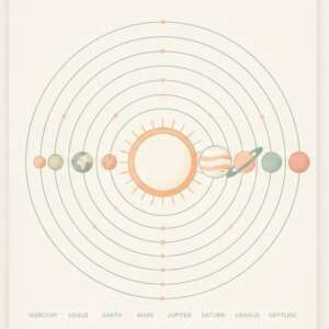 A telescope under stars — Minimalist Poster