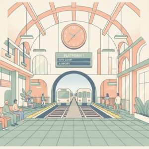 A train station hall — Minimalist Poster