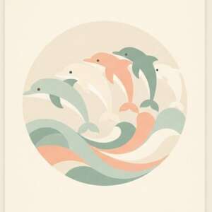 A wave breaking — Minimalist Poster