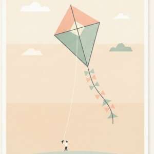 A windmill in the wind — Minimalist Poster