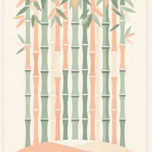 Bamboo Forest — Minimalist Poster