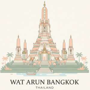 Bangkok temple — Minimalist Poster