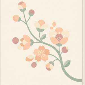 Blossom Branch — Minimalist Poster