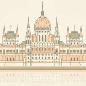 Budapest parliament — Minimalist Poster