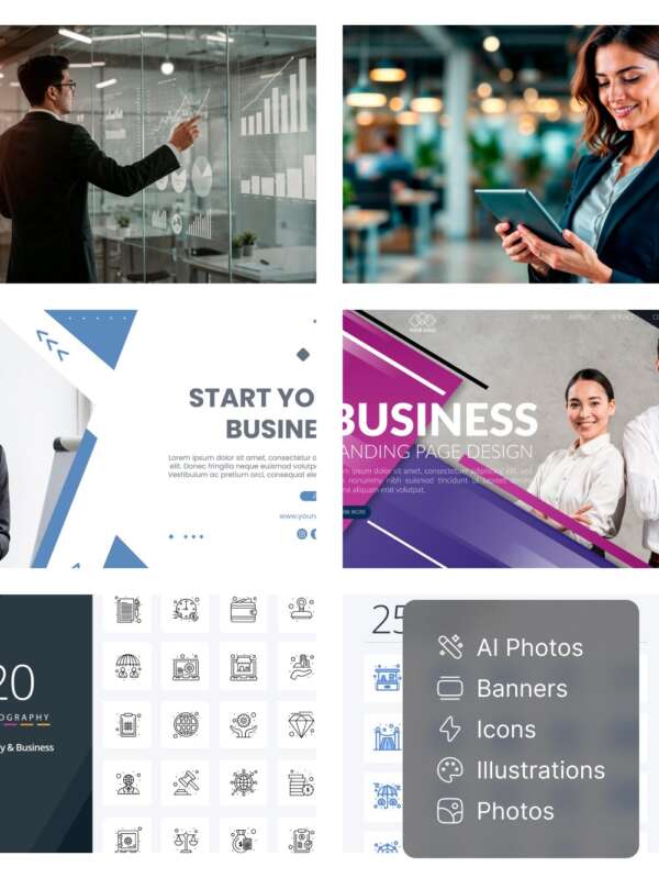 Business Graphics Pack — 150 Premium Assets for Professional Projects