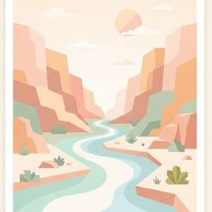 Canyon River — Minimalist Poster