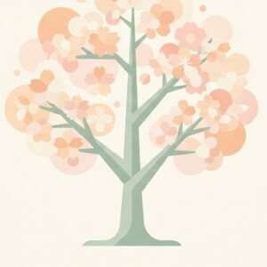 Cherry Blossom Tree — Minimalist Poster
