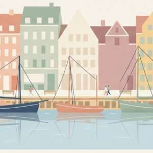 Copenhagen Nyhavn — Minimalist Poster