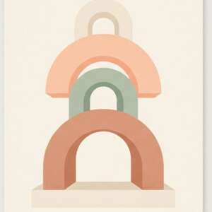 Geometric flowers — Minimalist Poster