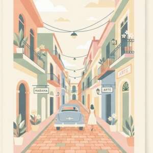 Havana street — Minimalist Poster