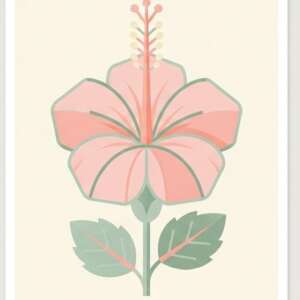 Hibiscus — Minimalist Poster